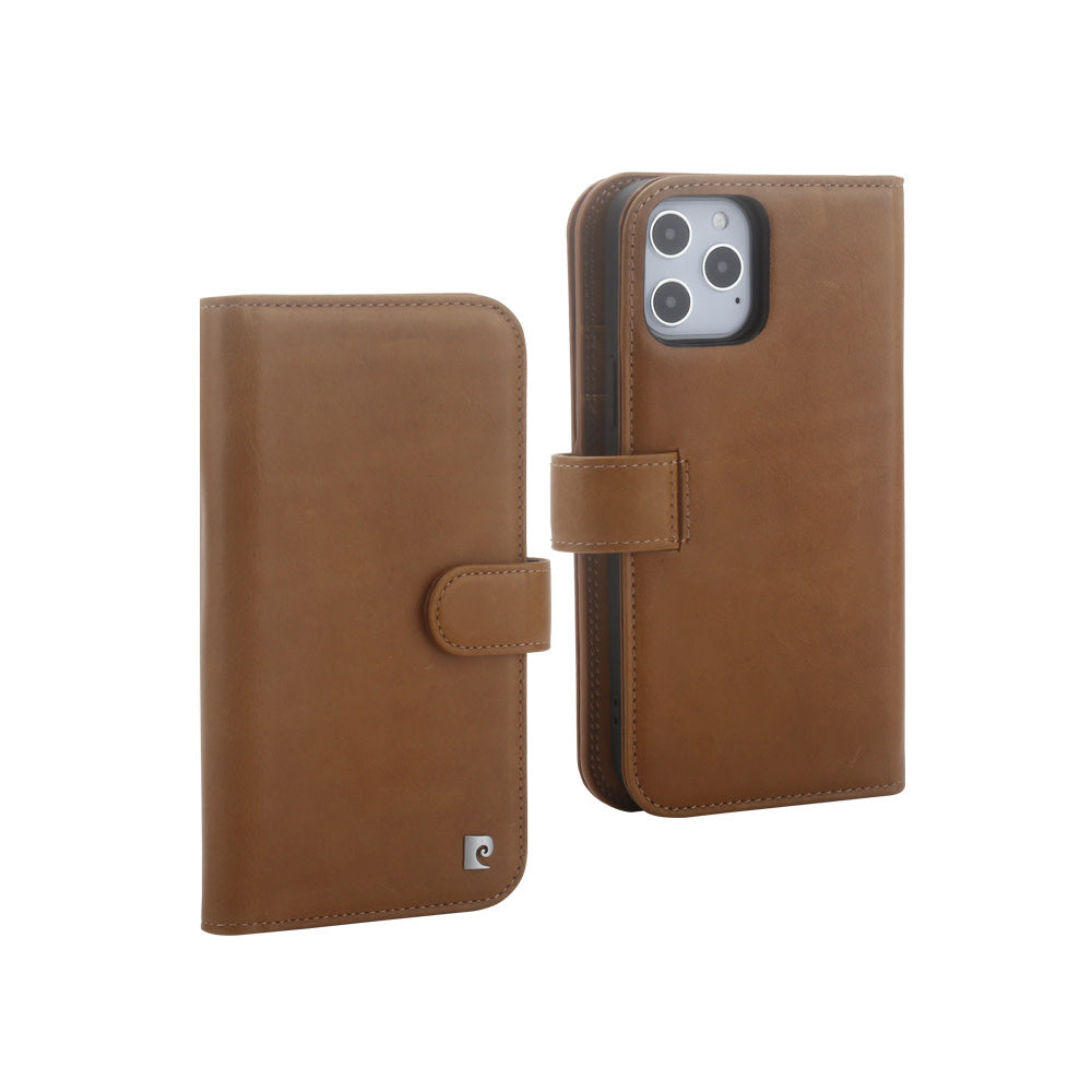 Pierre Cardin Bruin hoesje iPhone 12 Pro Max - Wallet Book Case - Echt leder-Hoesjes-Ilumina Benelux