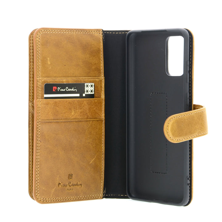 Pierre Cardin Bruin hoesje voor Samsung Galaxy S20 Plus - Book Case - Echt leder-Hoesjes-Ilumina Benelux
