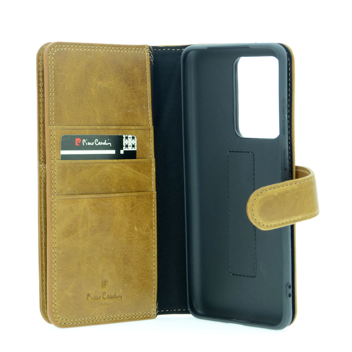 Pierre Cardin Bruin hoesje voor Samsung Galaxy S20 Ultra - Book Case - Echt leder-Hoesjes-Ilumina Benelux