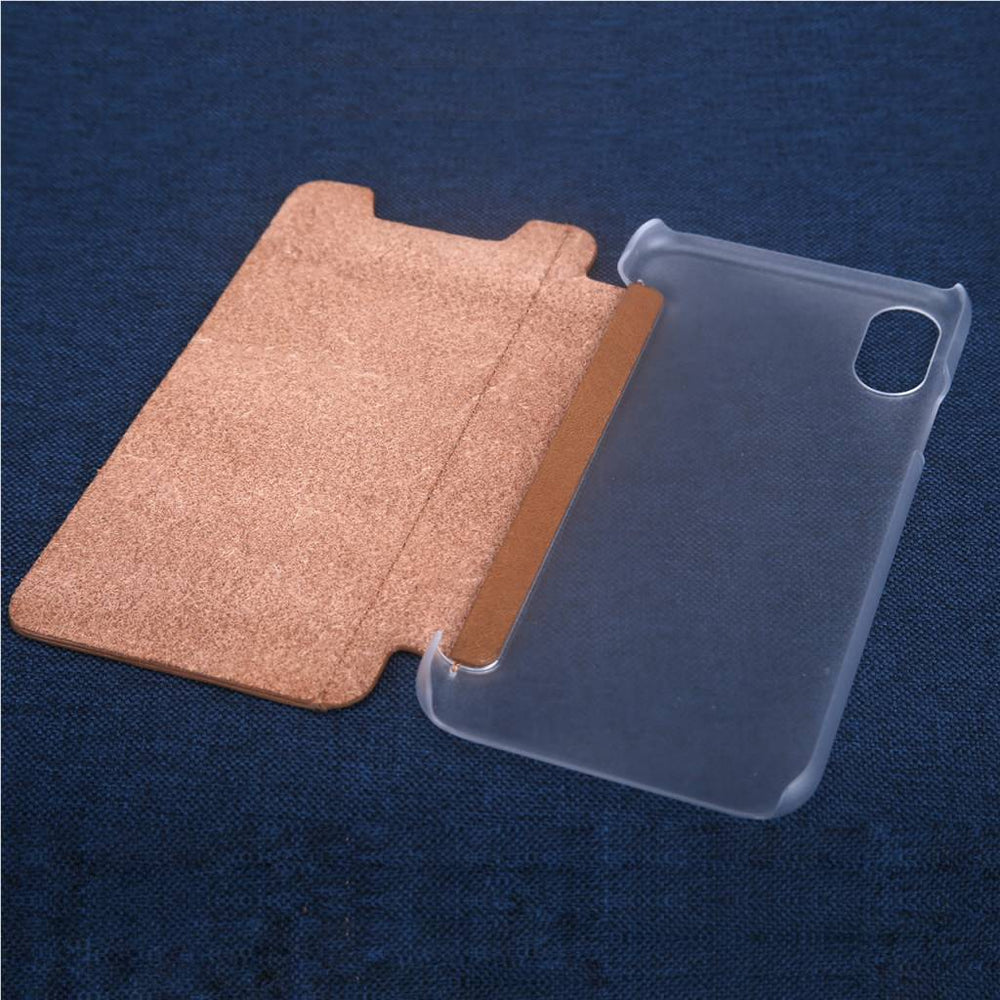 Pierre Cardin Bruin hoesje voor iPhone X-Xs - Book Case - Stijlvol - Leer - Luxe cover-Hoesjes-Ilumina Benelux