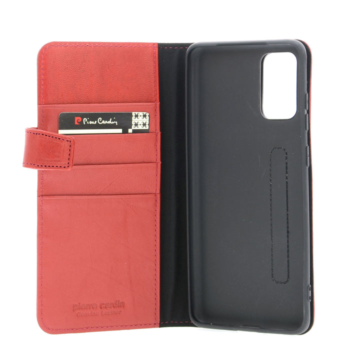 Pierre Cardin Rood hoesje Samsung Galaxy S20 Plus - Book Case - Echt leder-Hoesjes-Ilumina Benelux