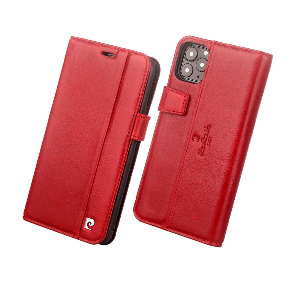 Pierre Cardin Rood hoesje iPhone 11 Pro - Book Case - Echt Leer-Hoesjes-Ilumina Benelux