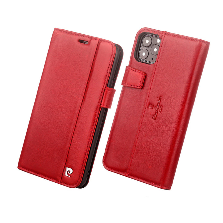 Pierre Cardin Rood hoesje iPhone 11 Pro - Book Case - Echt Leer-Hoesjes-Ilumina Benelux