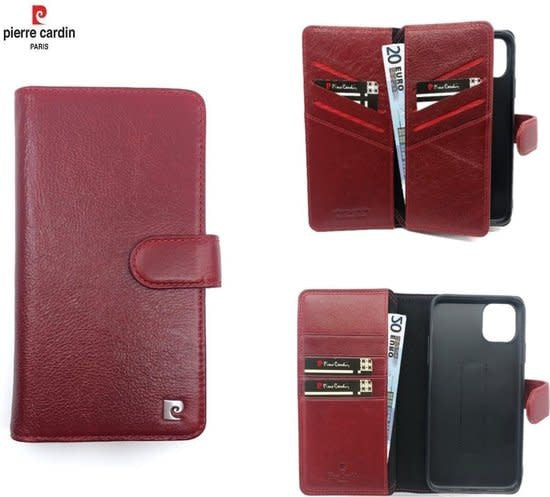 Pierre Cardin Rood hoesje iPhone 11 Pro - Book Case - Leather Wallet Series - Echt Leer-Hoesjes-Ilumina Benelux