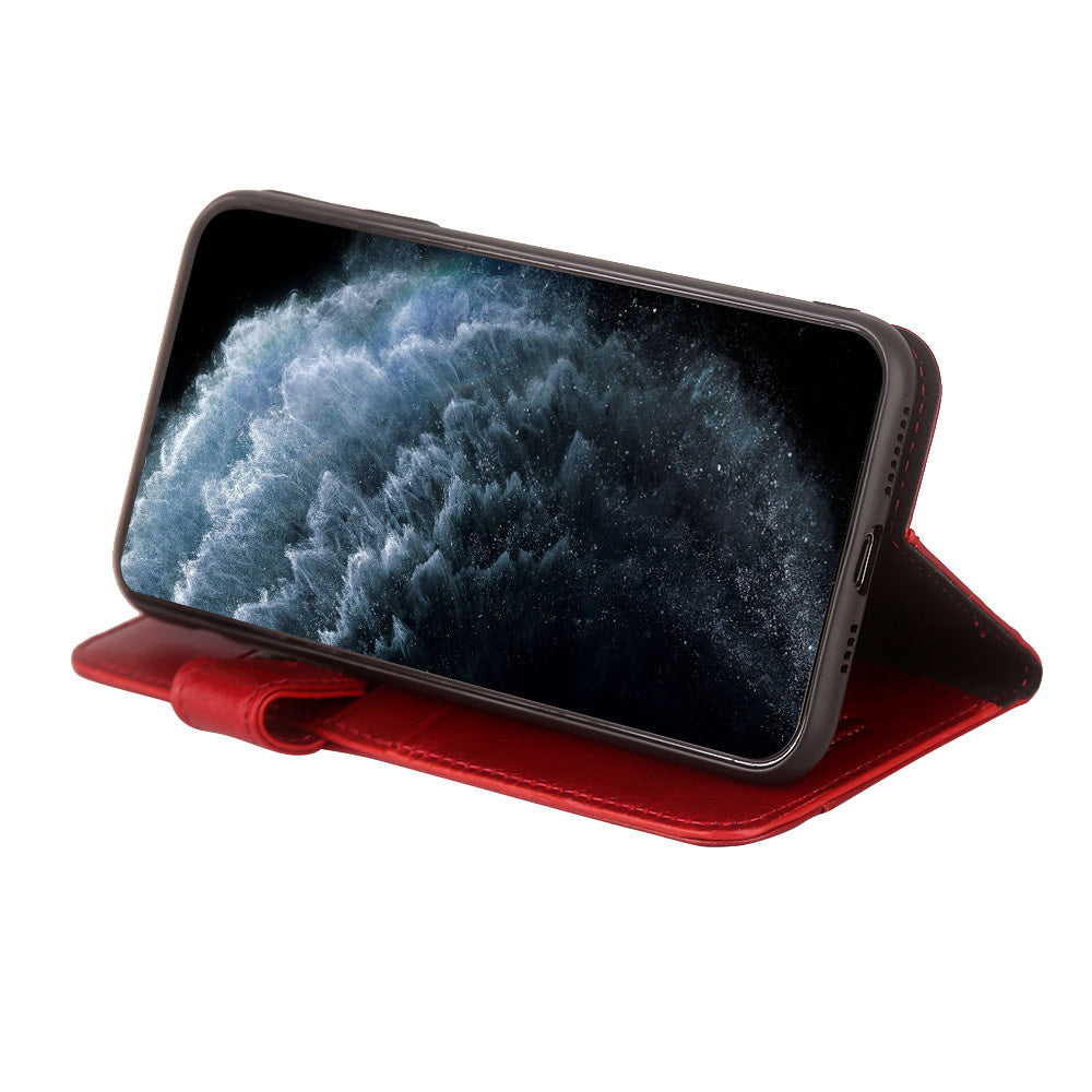 Pierre Cardin Rood hoesje iPhone 11 Pro Max - Book Case - Echt Leer-Hoesjes-Ilumina Benelux