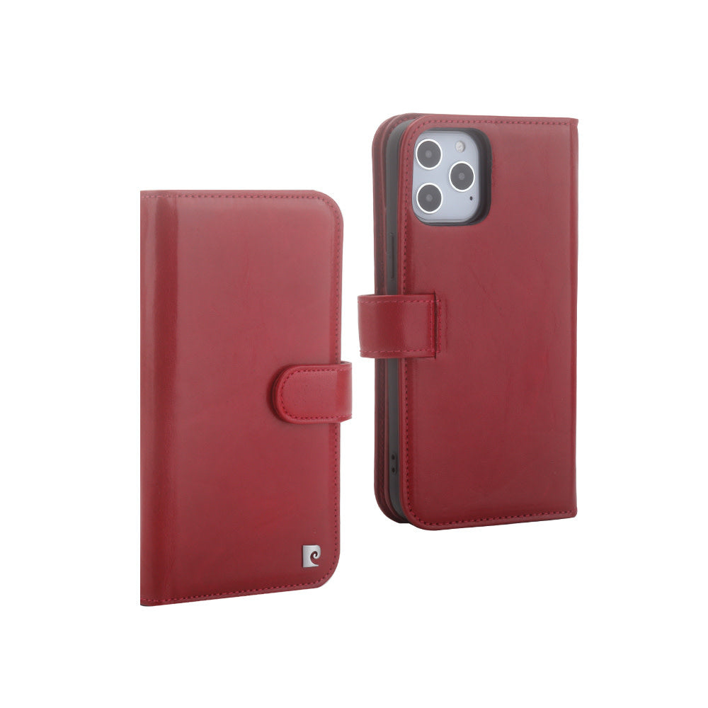 Pierre Cardin Rood hoesje iPhone 12 Pro Max - Wallet Book Case - Echt leder-Hoesjes-Ilumina Benelux