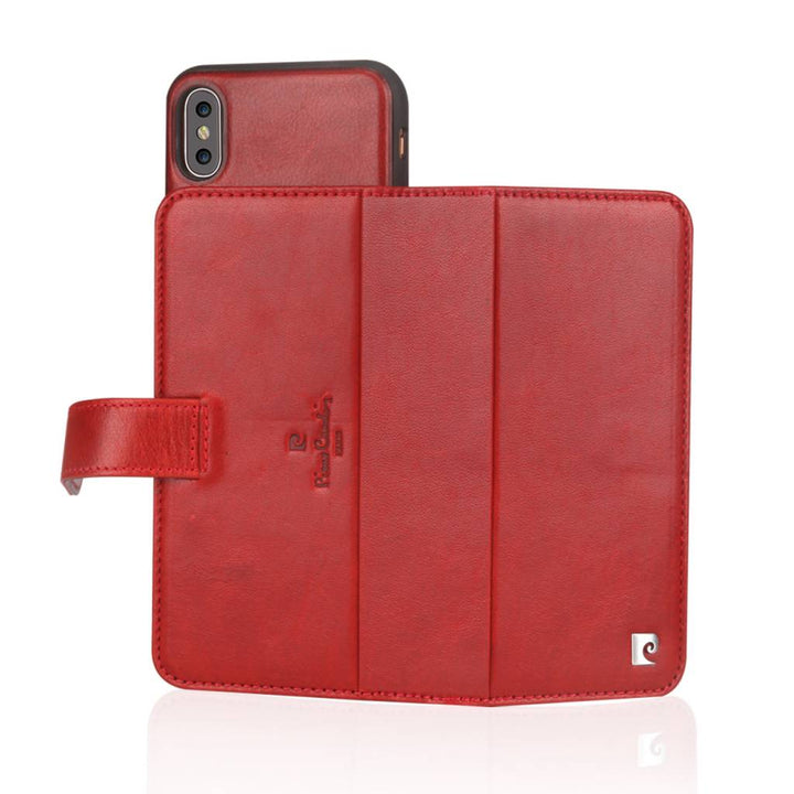 Pierre Cardin Rood hoesje iPhone X-Xs - Book Case - Stijlvol - Leer - Luxe cover-Hoesjes-Ilumina Benelux