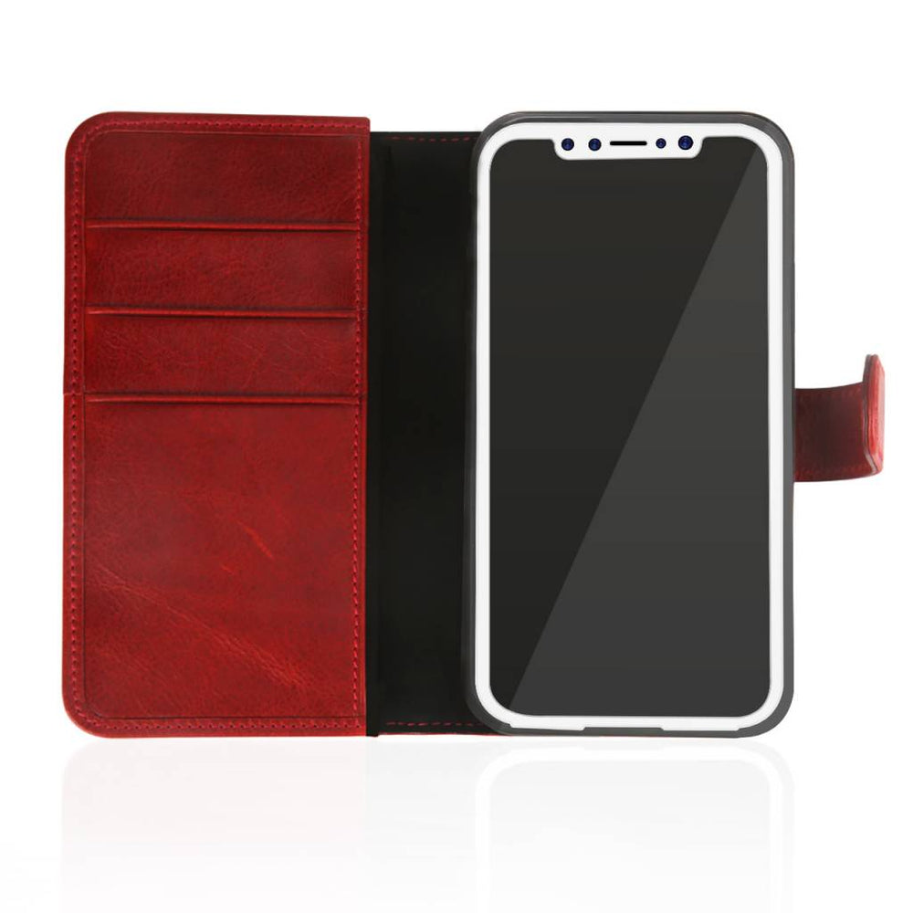 Pierre Cardin Rood hoesje iPhone X-Xs - Book Case - Stijlvol - Leer - Luxe cover-Hoesjes-Ilumina Benelux