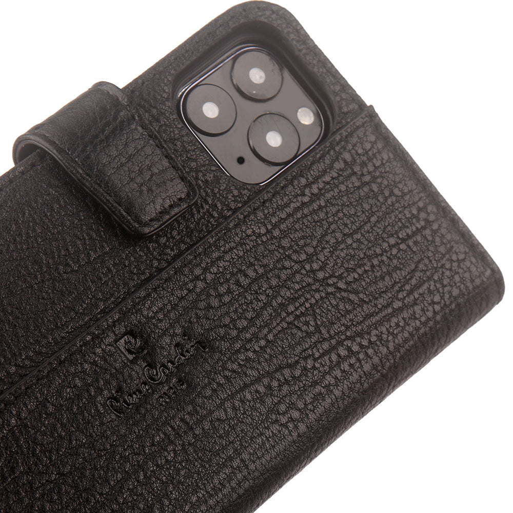 Pierre Cardin Zwart hoesje iPhone 11 Pro - Book Case - Echt Leer-Hoesjes-Ilumina Benelux