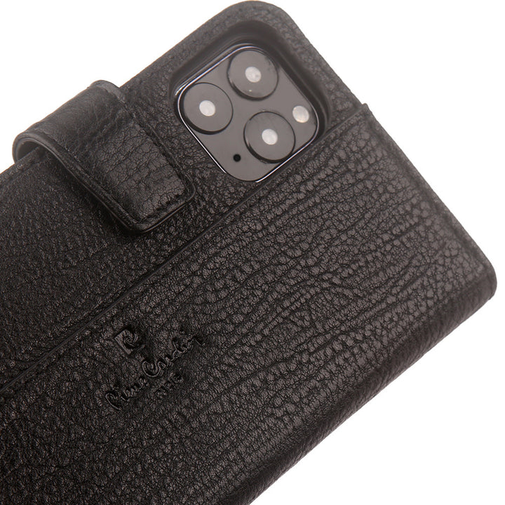 Pierre Cardin Zwart hoesje iPhone 11 Pro - Book Case - Echt Leer-Hoesjes-Ilumina Benelux