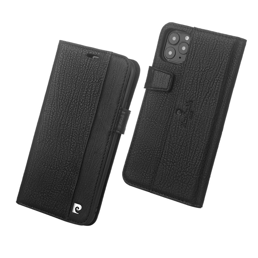 Pierre Cardin Zwart hoesje iPhone 11 Pro - Book Case - Echt Leer-Hoesjes-Ilumina Benelux