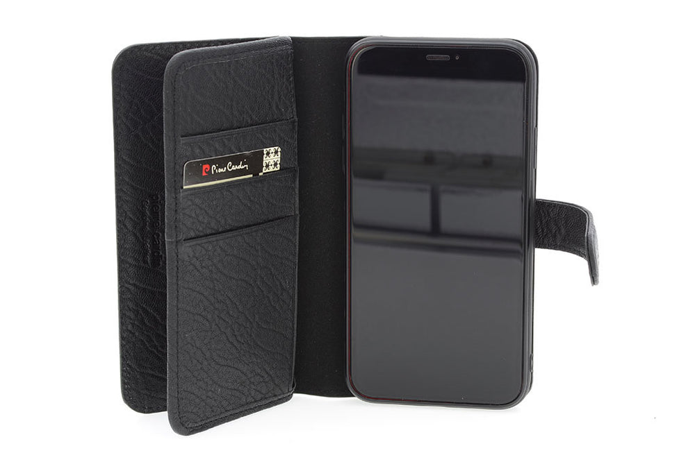 Pierre Cardin Zwart hoesje iPhone 11 Pro - Book Case - Leather Wallet Series - Echt Leer-Hoesjes-Ilumina Benelux