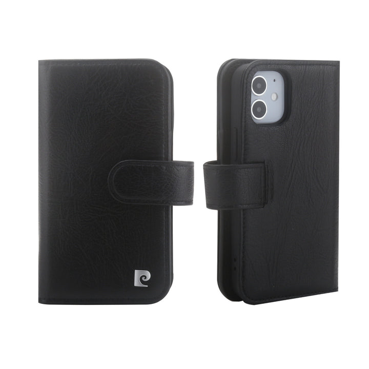 Pierre Cardin Zwart hoesje iPhone 12 Mini - Wallet Book Case - Echt leder-Hoesjes-Ilumina Benelux