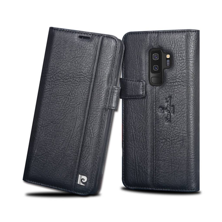Pierre Cardin Zwart hoesje voor Galaxy S9 Plus - Book Case - Stijlvol - Leer - Luxe cover-Hoesjes-Ilumina Benelux