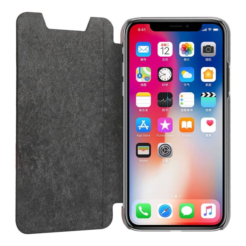Pierre Cardin Zwart hoesje voor iPhone X-Xs - Book Case - Stijlvol - Leer - Luxe cover-Hoesjes-Ilumina Benelux
