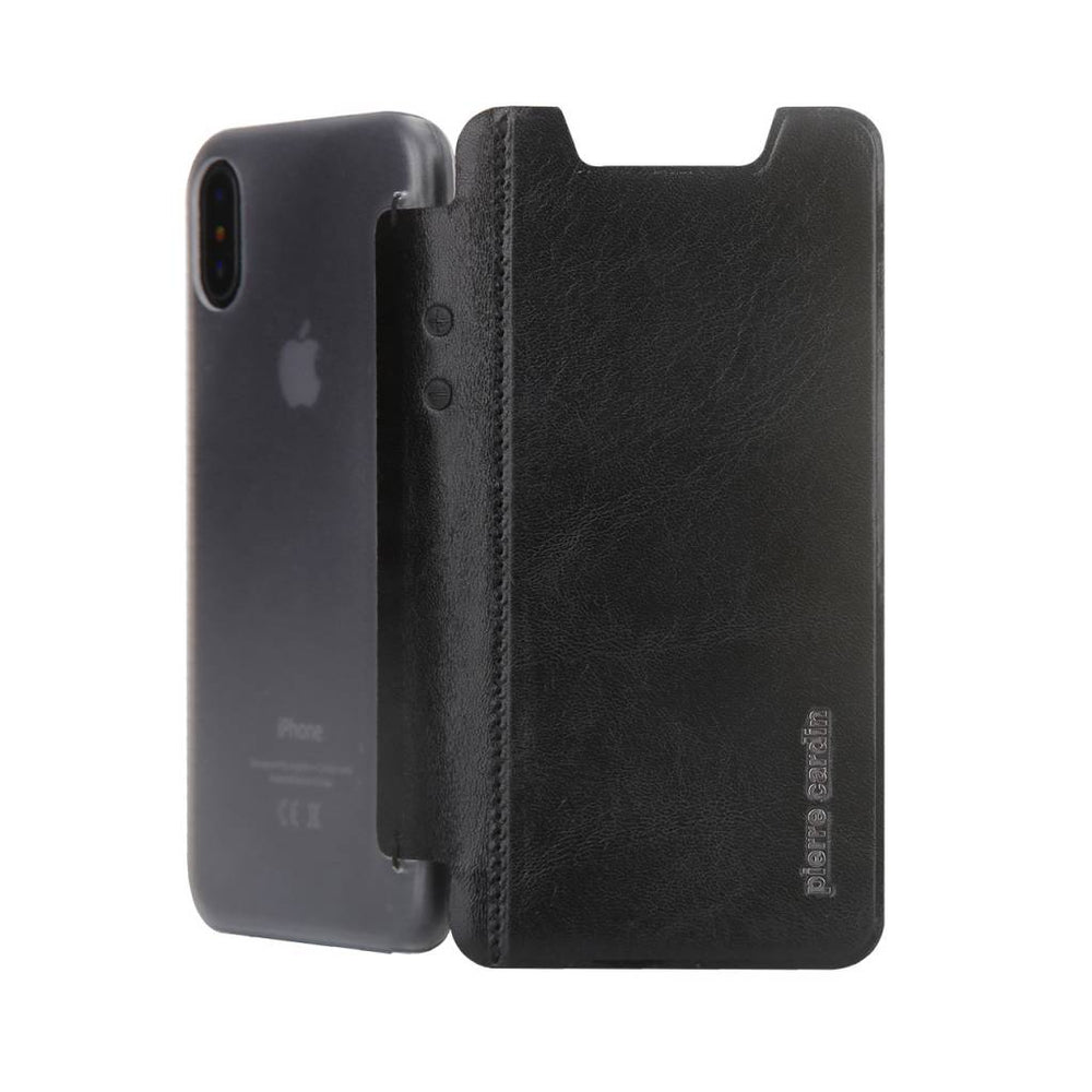 Pierre Cardin Zwart hoesje voor iPhone X-Xs - Book Case - Stijlvol - Leer - Luxe cover-Hoesjes-Ilumina Benelux
