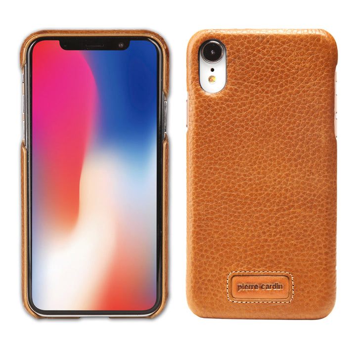 Pierre Cardin backcover voor iPhone XR - Bruin-Hoesjes-Ilumina Benelux