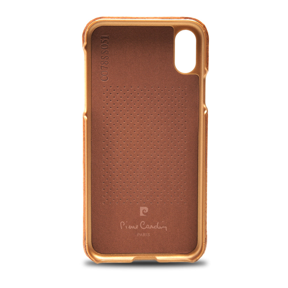 Pierre Cardin backcover voor iPhone XR - Bruin-Hoesjes-Ilumina Benelux