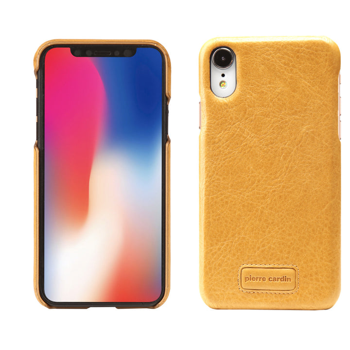 Pierre Cardin backcover voor iPhone XR - Geel-Hoesjes-Ilumina Benelux