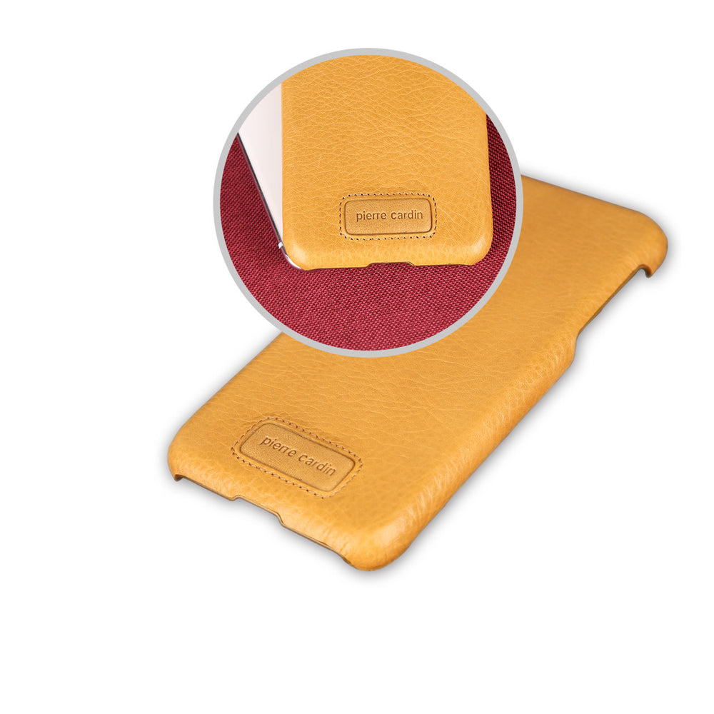 Pierre Cardin backcover voor iPhone XR - Geel-Hoesjes-Ilumina Benelux