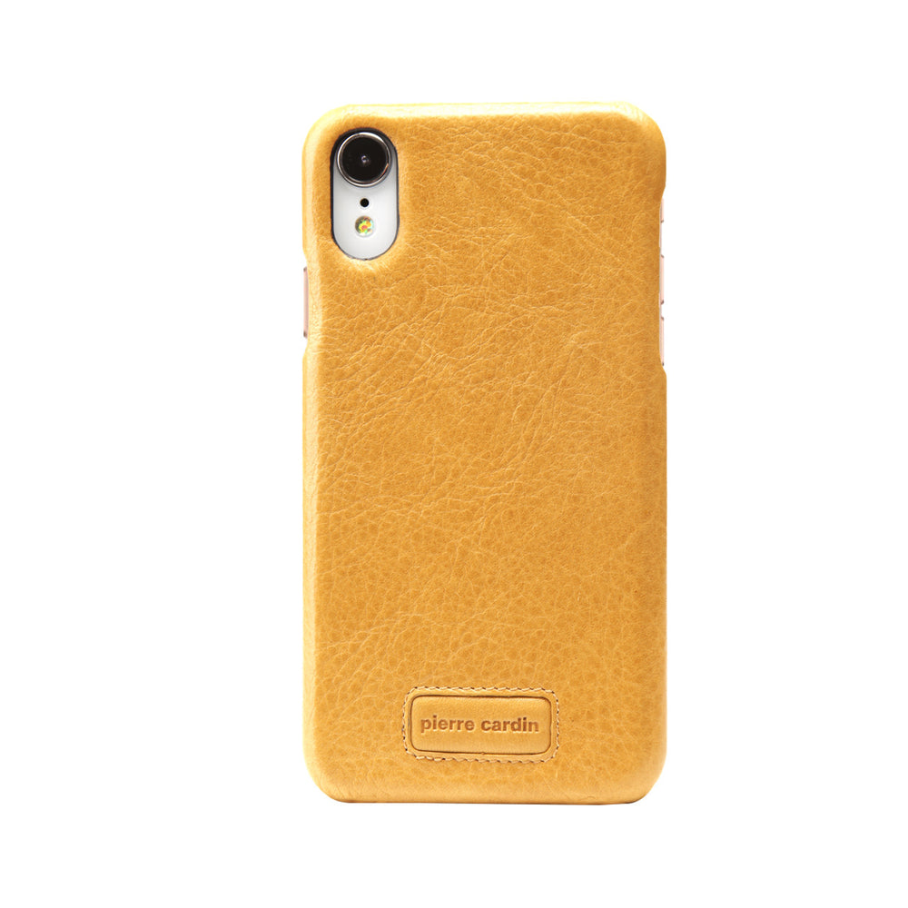 Pierre Cardin backcover voor iPhone XR - Geel-Hoesjes-Ilumina Benelux