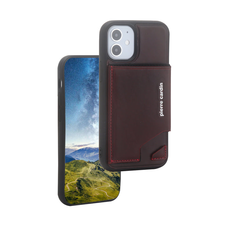 Pierre Cardin iPhone 12 - 12 Pro Backcover hoesje - Rood-Hoesjes-Ilumina Benelux