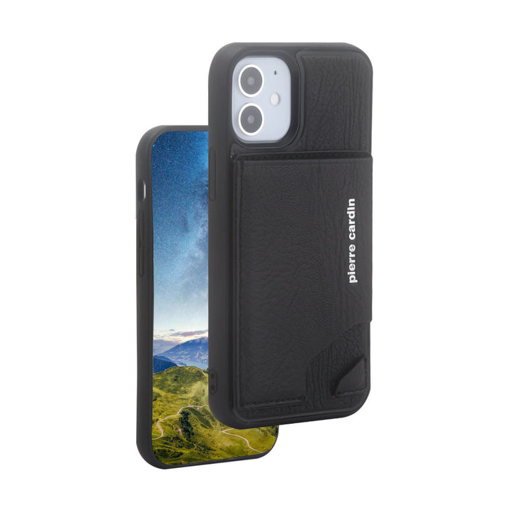 Pierre Cardin iPhone 12 - 12 Pro Backcover hoesje - Zwart-Hoesjes-Ilumina Benelux