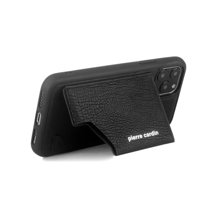 Pierre Cardin iPhone 12 Pro Max Backcover hoesje - Zwart-Hoesjes-Ilumina Benelux