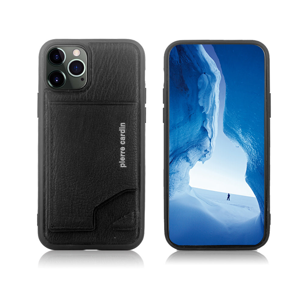 Pierre Cardin iPhone 12 Pro Max Backcover hoesje - Zwart-Hoesjes-Ilumina Benelux