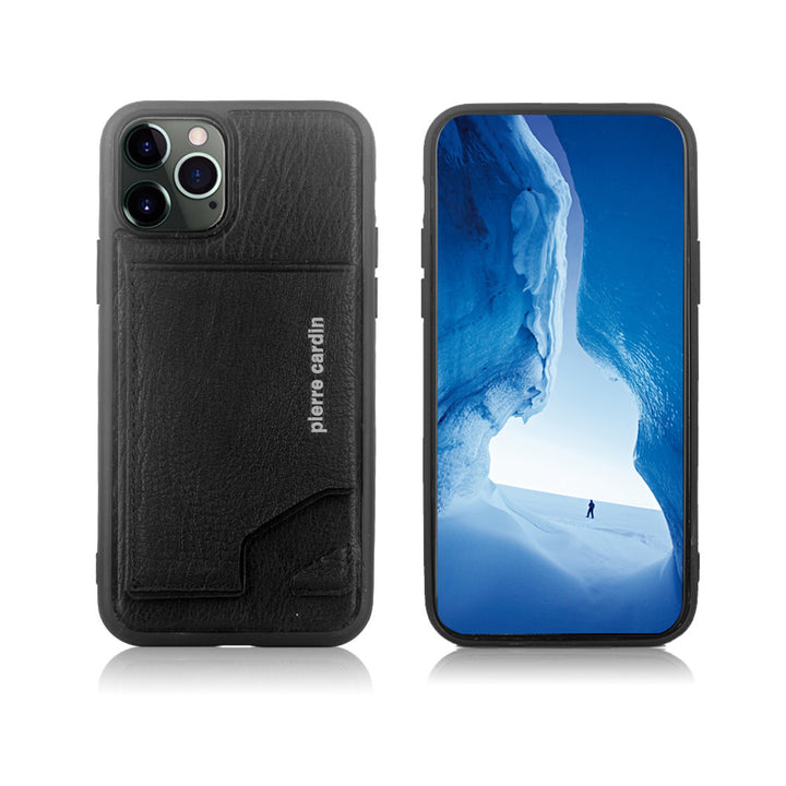Pierre Cardin iPhone 12 Pro Max Backcover hoesje - Zwart-Hoesjes-Ilumina Benelux