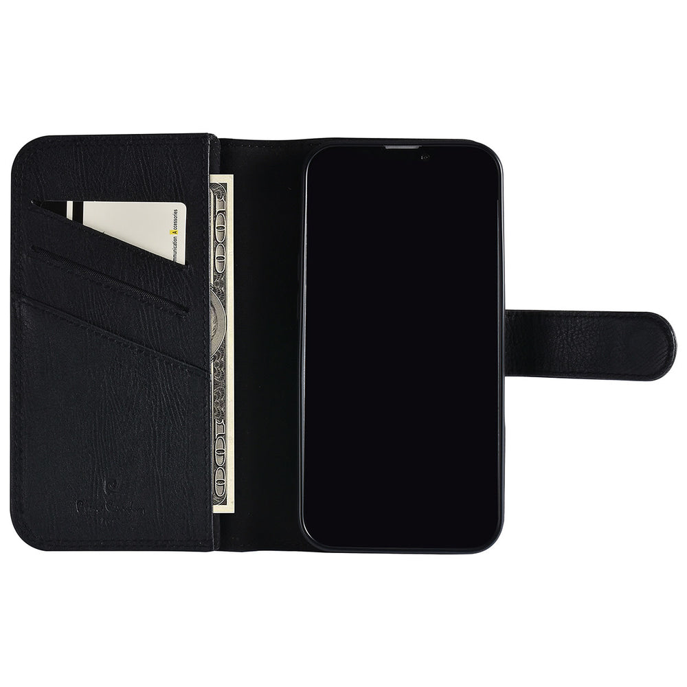 Pierre Cardin iPhone 13 & 14 Book Case hoesje - Pasjeshouder voor 6 pasjes - Magneetsluiting - Zwart-Hoesjes-Ilumina Benelux