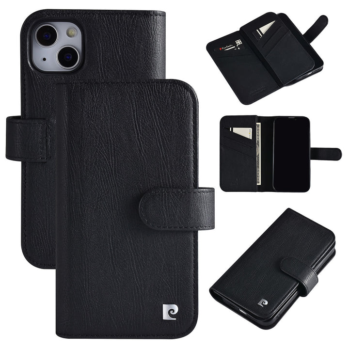 Pierre Cardin iPhone 13 & 14 Book Case hoesje - Pasjeshouder voor 6 pasjes - Magneetsluiting - Zwart-Hoesjes-Ilumina Benelux