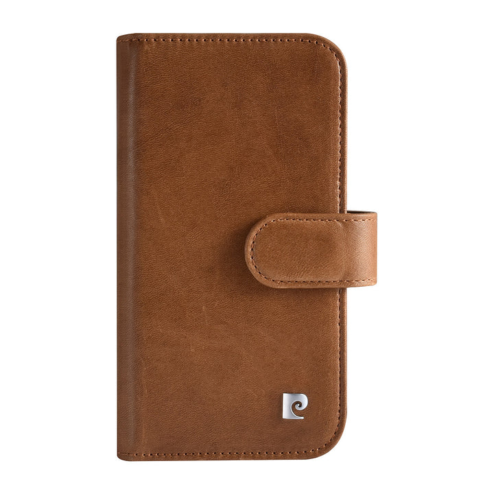 Pierre Cardin iPhone 13 Mini Book Case hoesje - Pasjeshouder voor 6 pasjes - Magneetsluiting - Bruin-Hoesjes-Ilumina Benelux