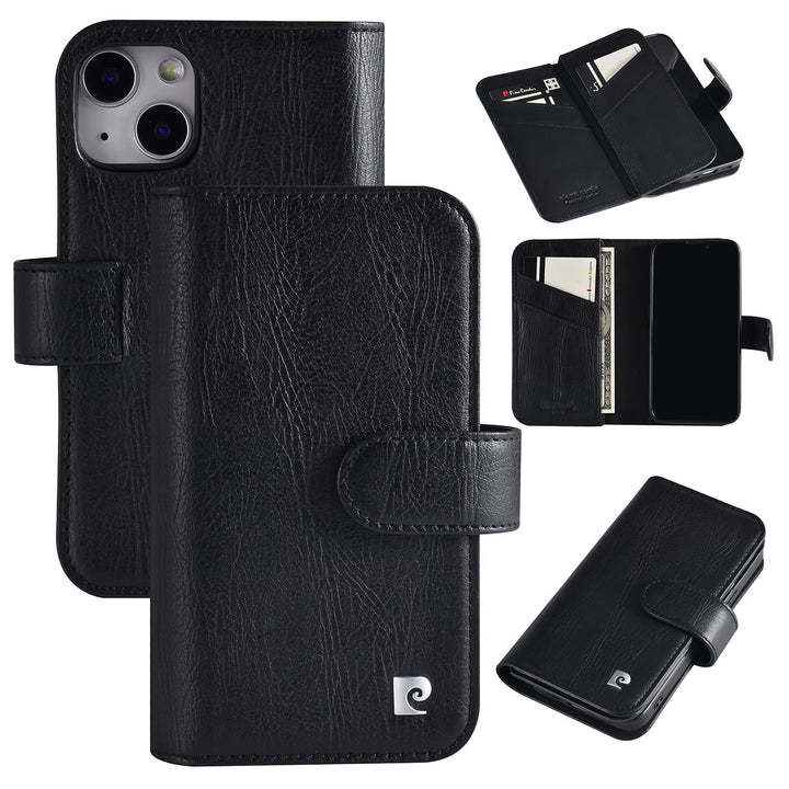 Pierre Cardin iPhone 13 Mini Book Case hoesje - Pasjeshouder voor 6 pasjes - Magneetsluiting - Zwart-Hoesjes-Ilumina Benelux
