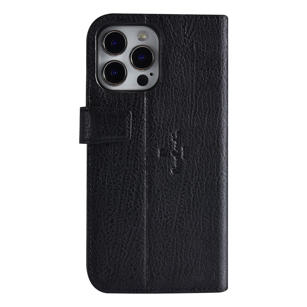 Pierre Cardin iPhone 13 Pro Max Book Case hoesje - Pasjeshouder voor 3 pasjes - Magneetsluiting - Zwart-Hoesjes-Ilumina Benelux