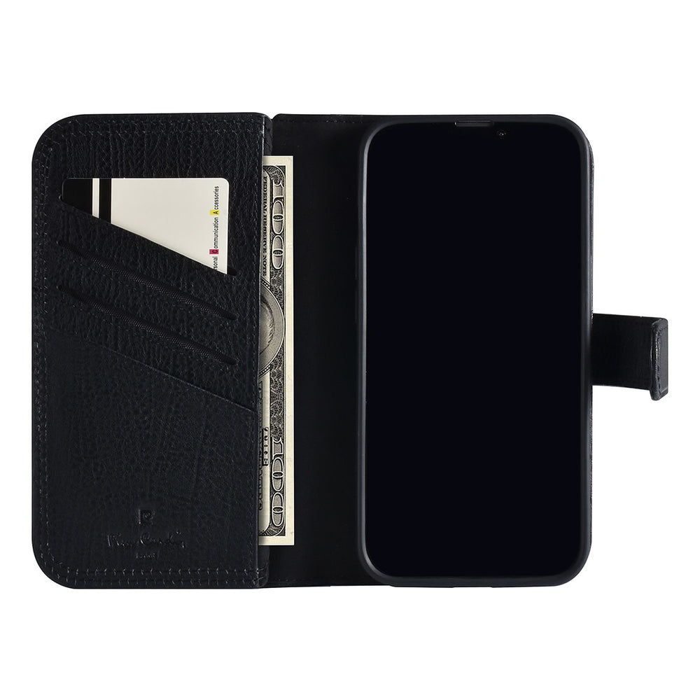 Pierre Cardin iPhone 13 Pro Max Book Case hoesje - Pasjeshouder voor 6 pasjes - Magneetsluiting - Zwart-Hoesjes-Ilumina Benelux