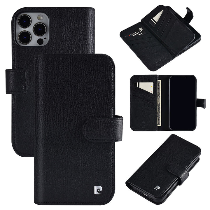 Pierre Cardin iPhone 13 Pro Max Book Case hoesje - Pasjeshouder voor 6 pasjes - Magneetsluiting - Zwart-Hoesjes-Ilumina Benelux