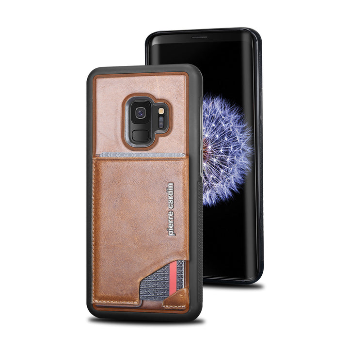 Pierre Cardin silicone backcover voor Galaxy S9 - Bruin (8719273146019)-Hoesjes-Ilumina Benelux