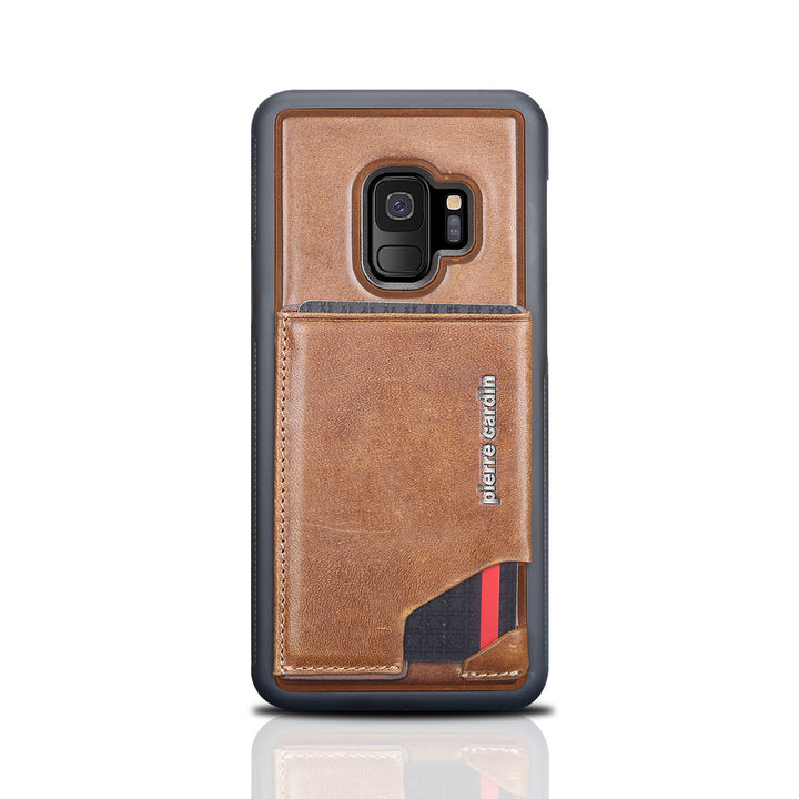 Pierre Cardin silicone backcover voor Galaxy S9 - Bruin (8719273146019)-Hoesjes-Ilumina Benelux