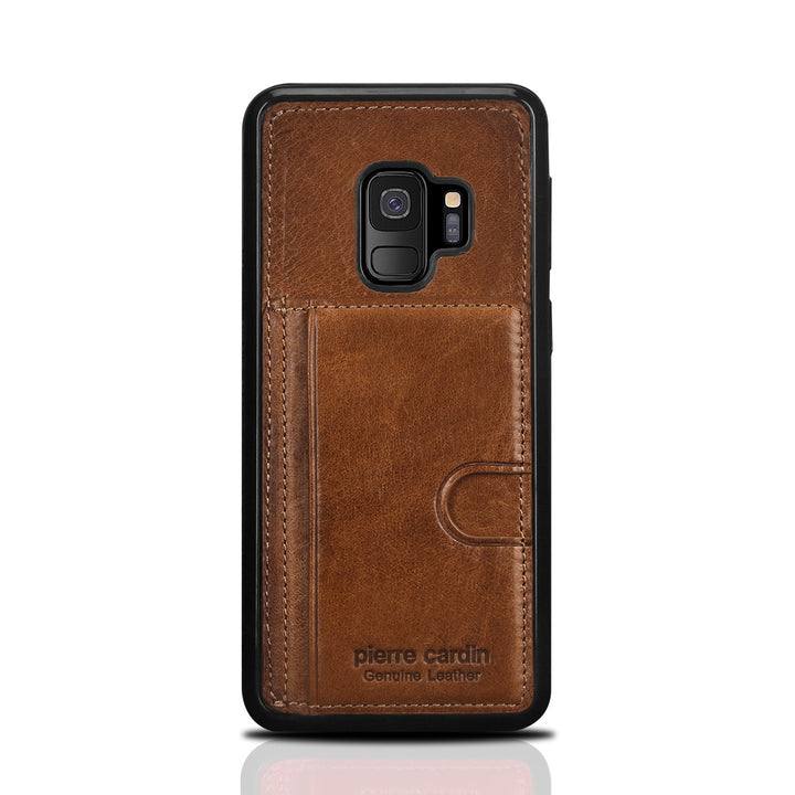 Pierre Cardin silicone backcover voor Galaxy S9 - Bruin (8719273146071)-Hoesjes-Ilumina Benelux