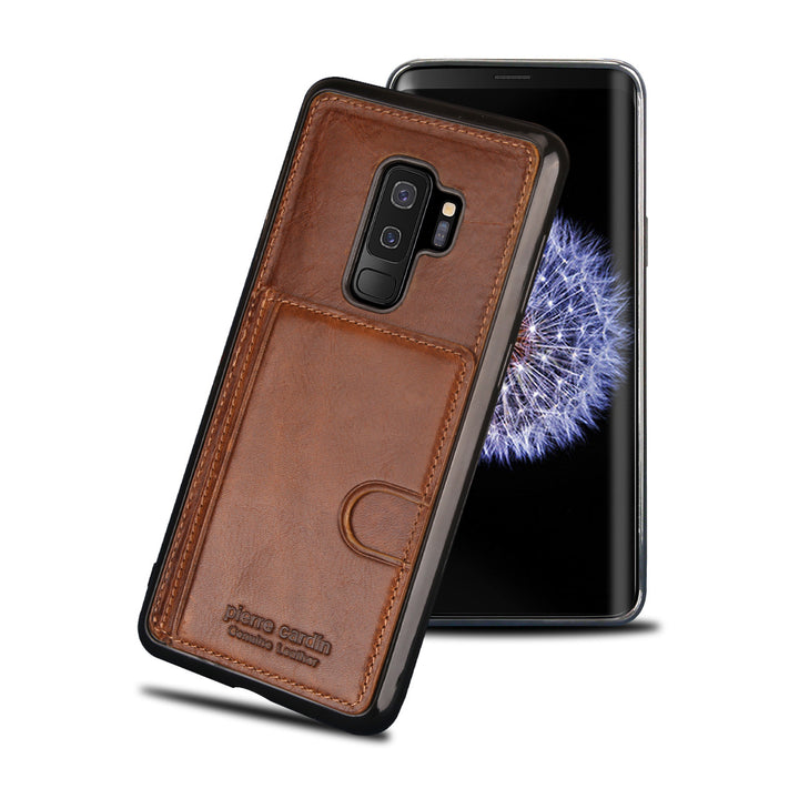 Pierre Cardin silicone backcover voor Galaxy S9 Plus - Bruin (8719273146101)-Hoesjes-Ilumina Benelux