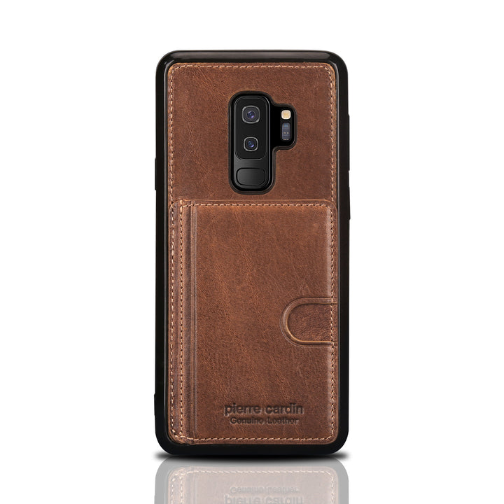 Pierre Cardin silicone backcover voor Galaxy S9 Plus - Bruin (8719273146101)-Hoesjes-Ilumina Benelux