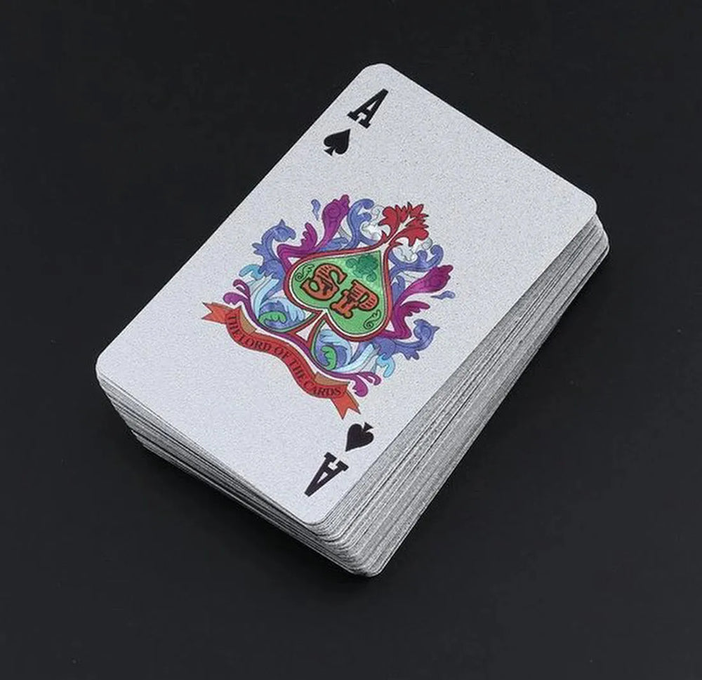 Pokerkaarten – 24K Zilverfolie – Plastic Speelkaarten – Waterdicht – Cadeauset-Kaartspel-Ilumina Benelux