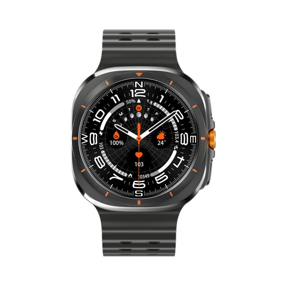 Porodo Voyager Smart Watch - with Orange band - Black-Smartwatches-Ilumina Benelux