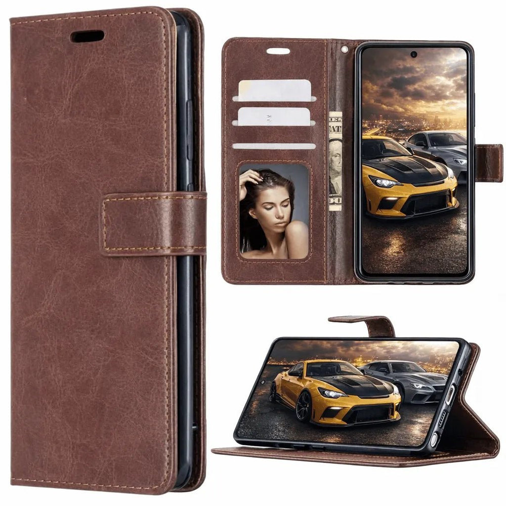 Xiaomi Mi 11 Ultra Hoesjes – Portemonnee Book Case – Pasjeshouder – Magneetsluiting – Bruin-Ilumina Benelux