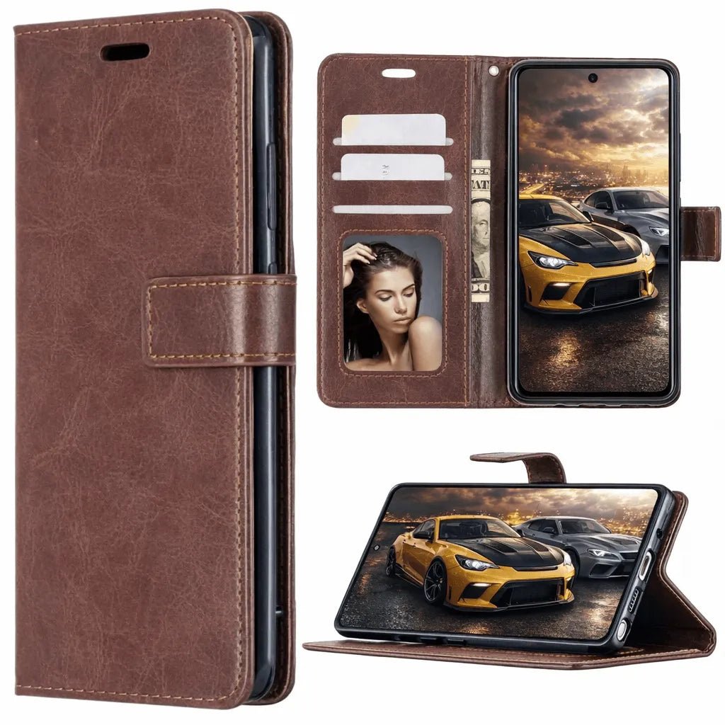 Xiaomi Mi 11 Ultra Hoesjes – Portemonnee Book Case – Pasjeshouder – Magneetsluiting – Bruin-Ilumina Benelux