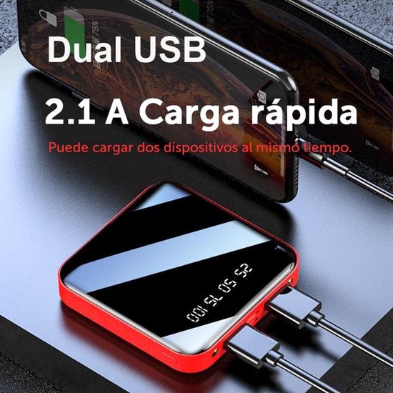 Powerbank – Quick Charge Snelladen – Ingebouwde Kabels USB-C/Lightning/Micro USB – 4500 mAh – Zwart-Powerbank-Ilumina Benelux