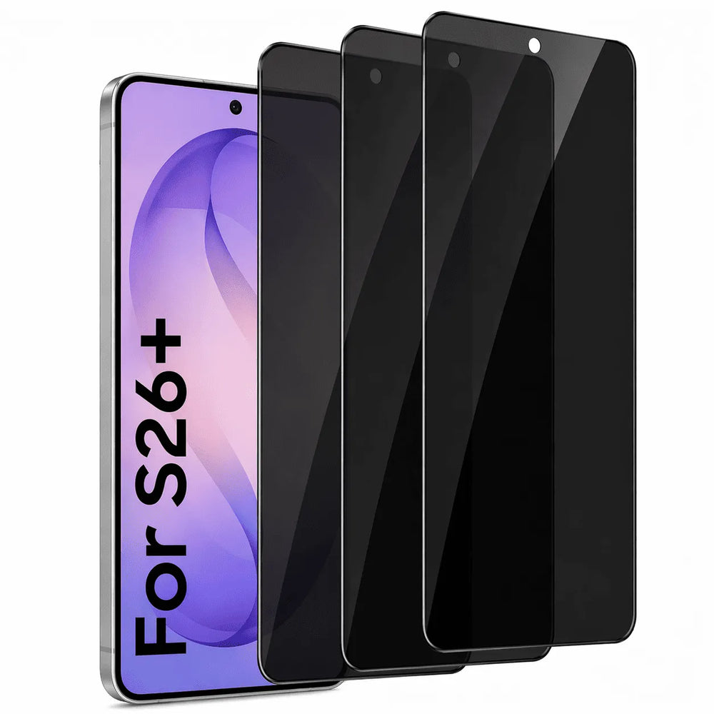 Samsung Galaxy S26 Plus Screenprotector Privacy - Gehard Glas 9H – Anti-kras - 3-Pack Tempered Glas-Ilumina Benelux