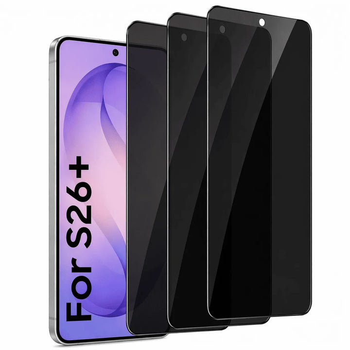 Samsung Galaxy S26 Plus Screenprotector Privacy - Gehard Glas 9H – Anti-kras - 3-Pack Tempered Glas-Ilumina Benelux