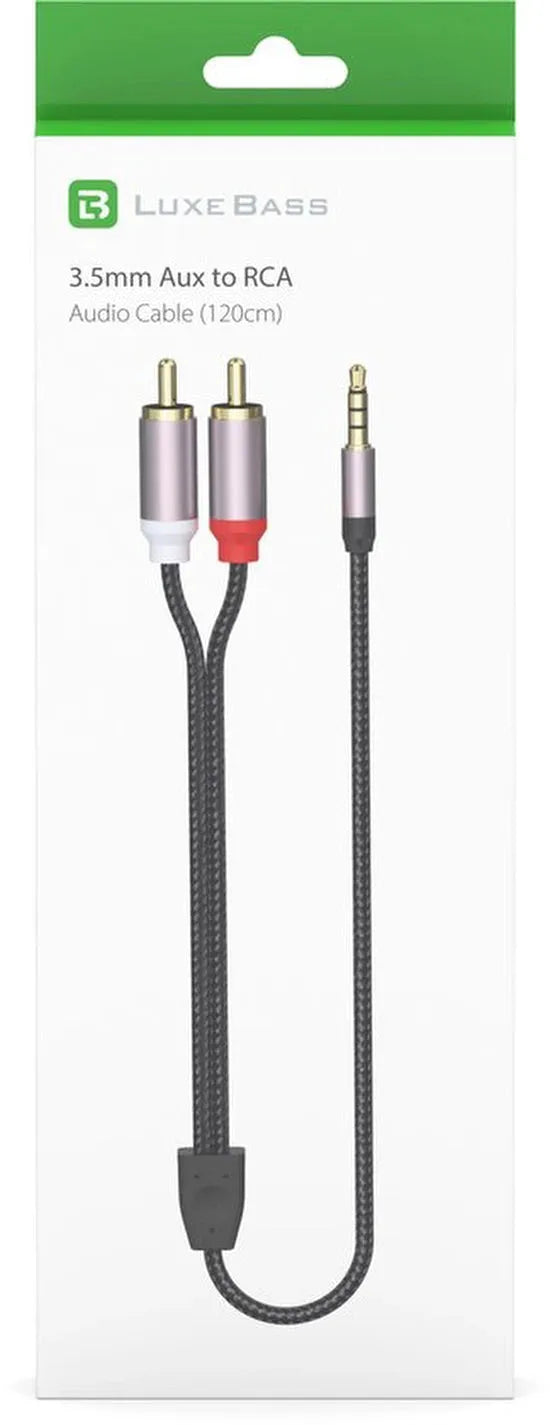 RCA Kabel – 3.5mm Jack naar 2x RCA – Stereo Audio – Voor Versterker HiFi Soundbar TV Autoradio – Zwart-Ilumina Benelux